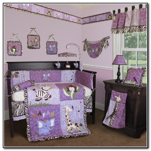 Purple Zebra Baby Bedding