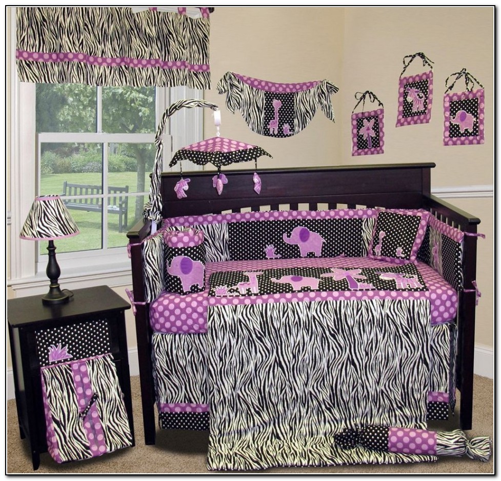 Purple Zebra Bedding For Cribs