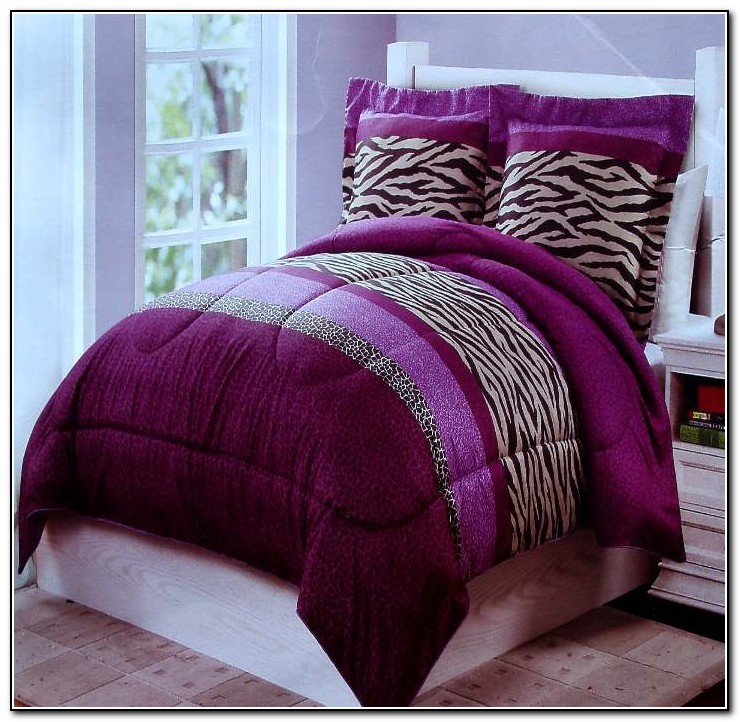 Purple Zebra Bedding Twin
