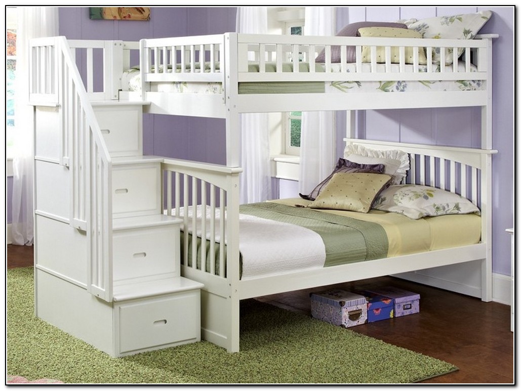 Staircase Bunk Bed White