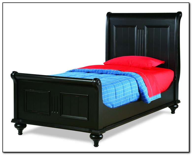 Twin Sleigh Bed Black