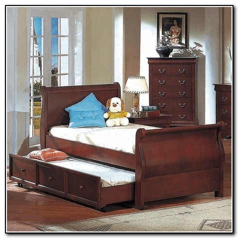 Twin Sleigh Bed With Trundle