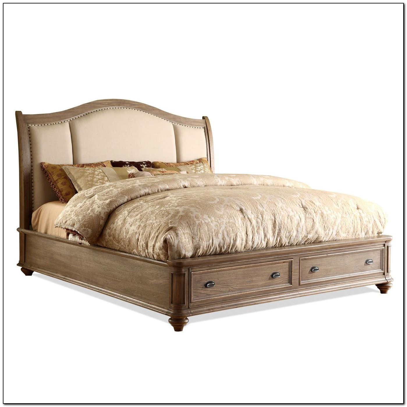 Upholstered King Bed With Storage
