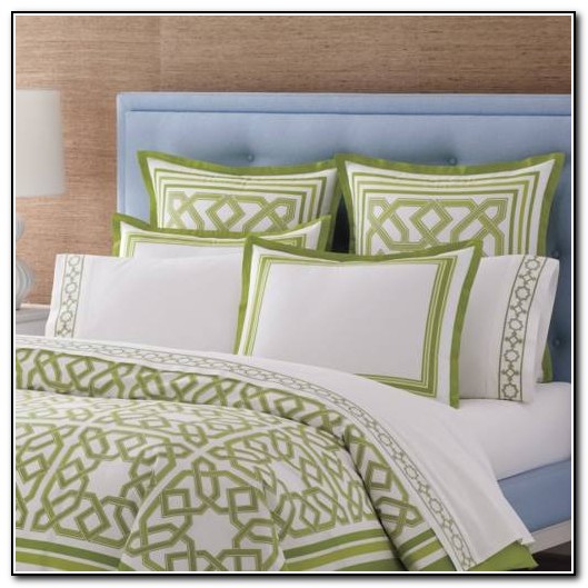 White And Mint Green Bedding