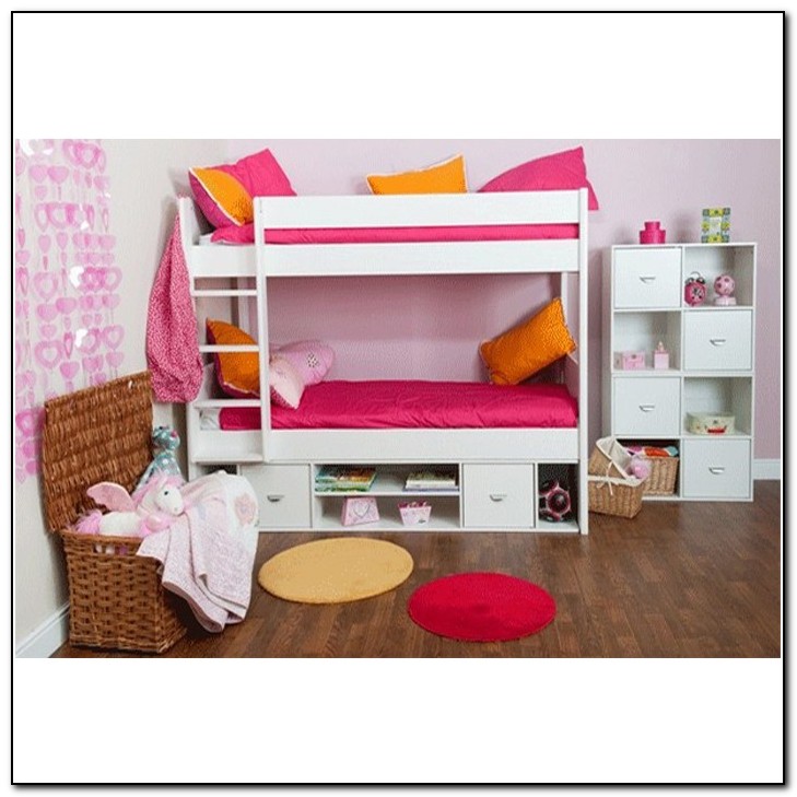 White Bunk Bed With Storage