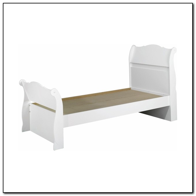 White Twin Sleigh Bed