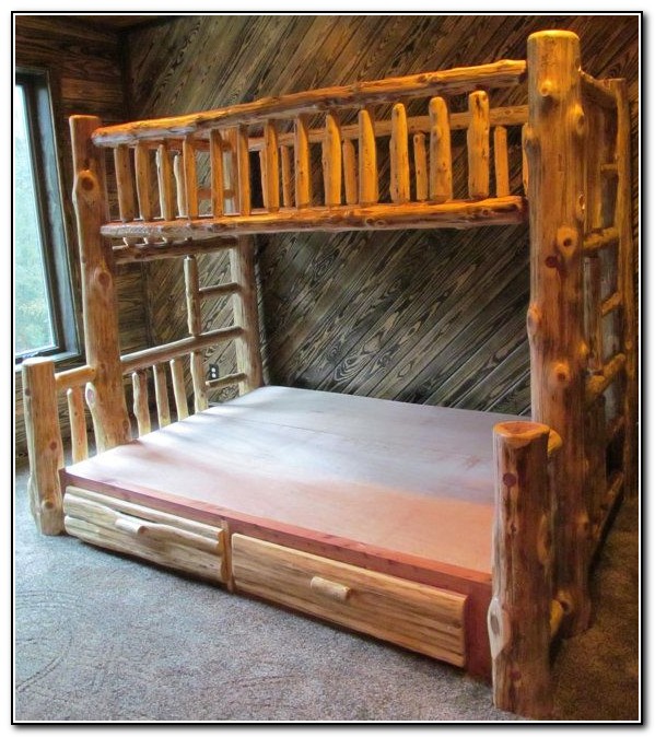 Cedar Log Bunk Beds