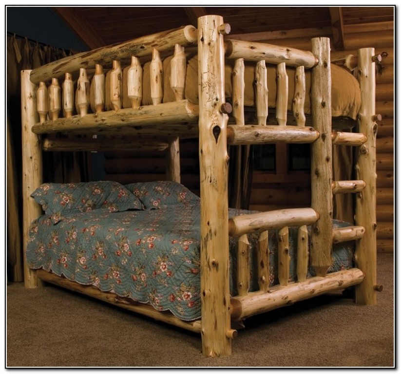 Log Bunk Beds Full Over Full