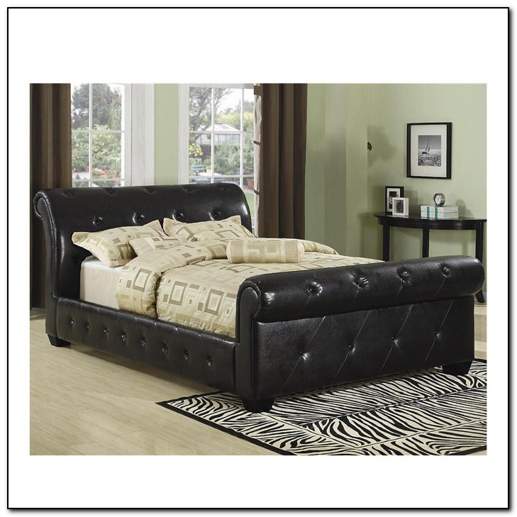 Tufted Sleigh Bed King