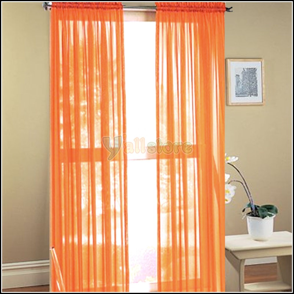 Burnt Orange Sheer Curtain Panels - Curtains : Home Design Ideas #