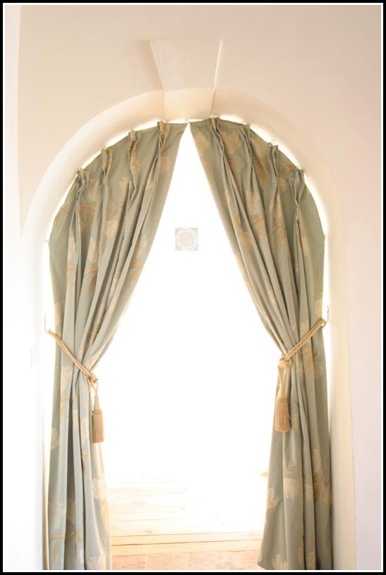 diy curtains for arched windows