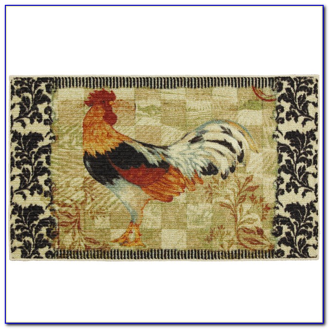 Washable Rooster Kitchen Rugs 