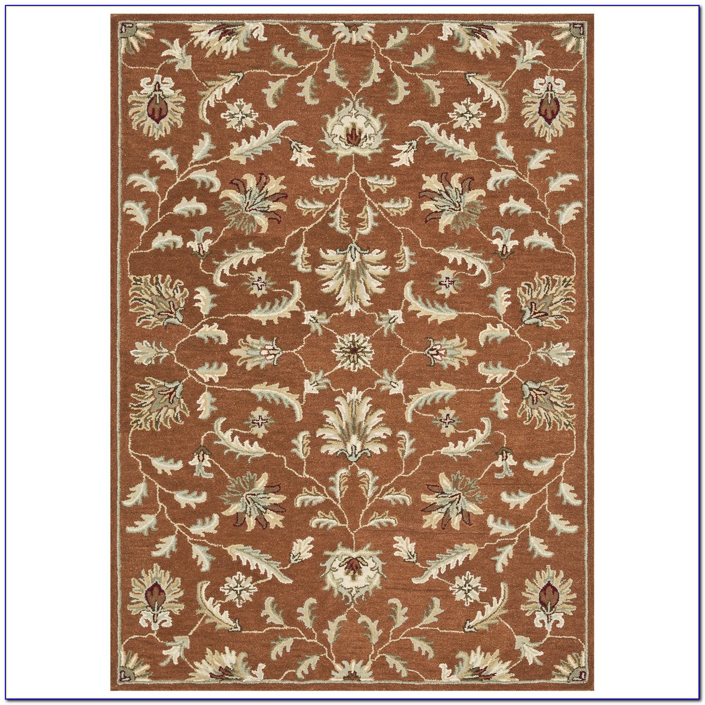 rust color rug