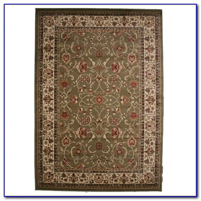 sage green and brown area rug 700x700