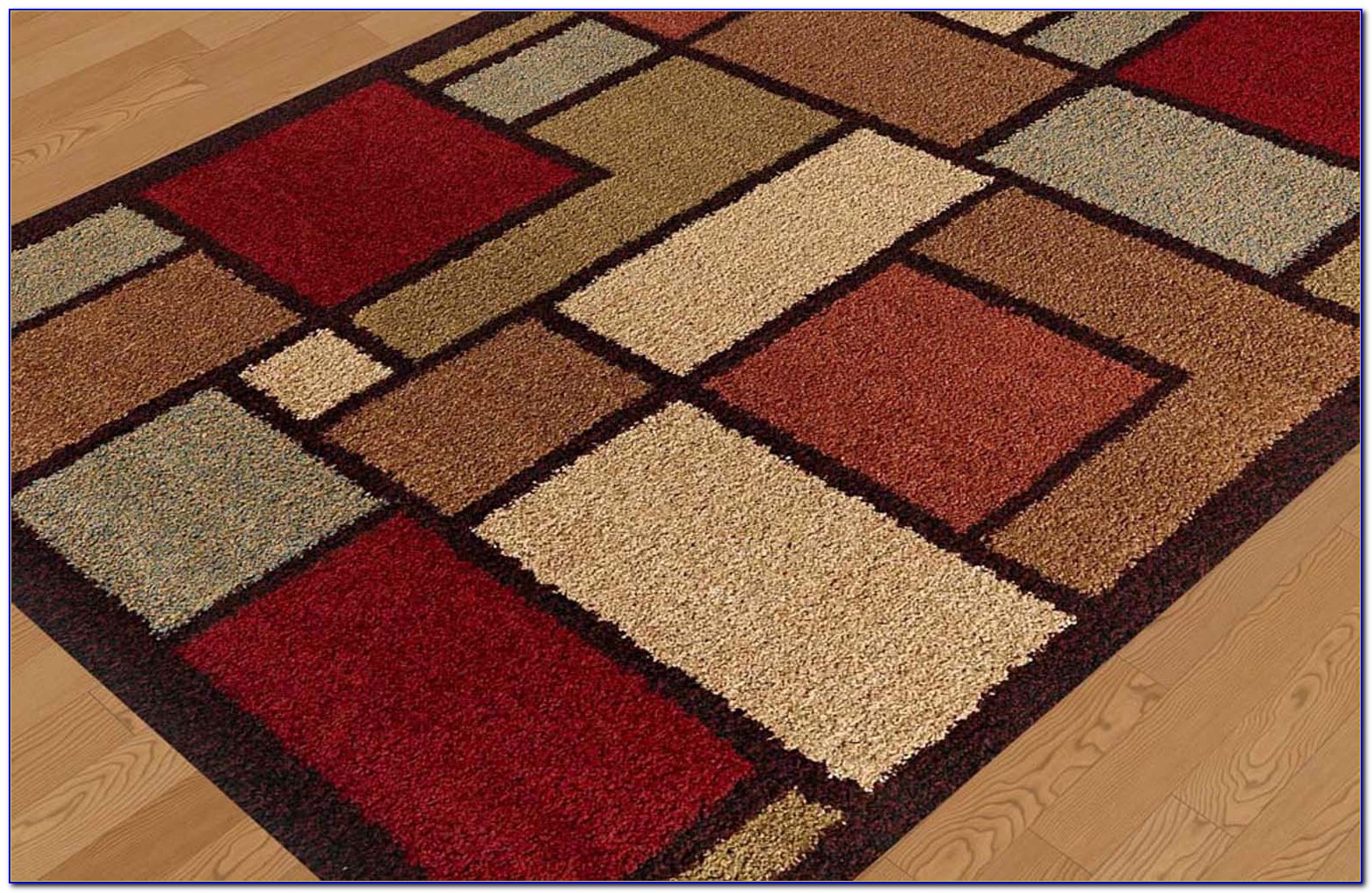 Multi Color Shag Rug