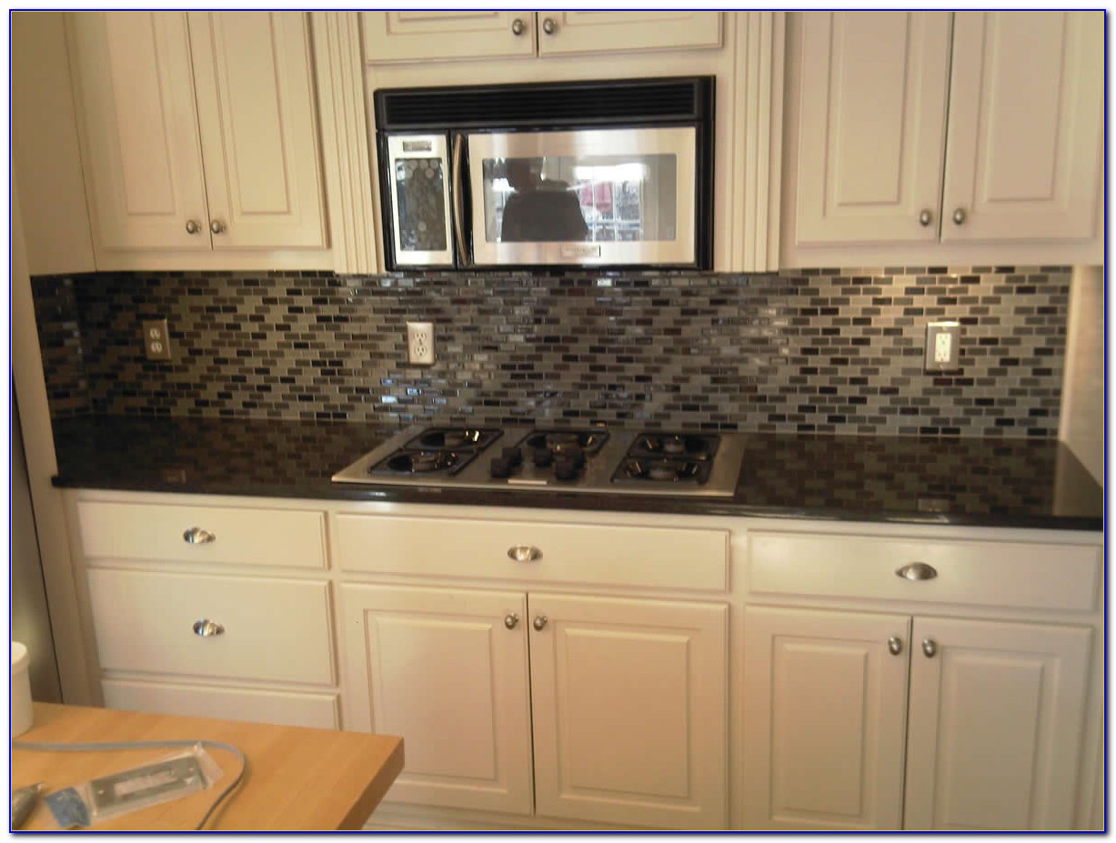 Glass Tile  Backsplash  No  Grout  Tiles Home Design Ideas 