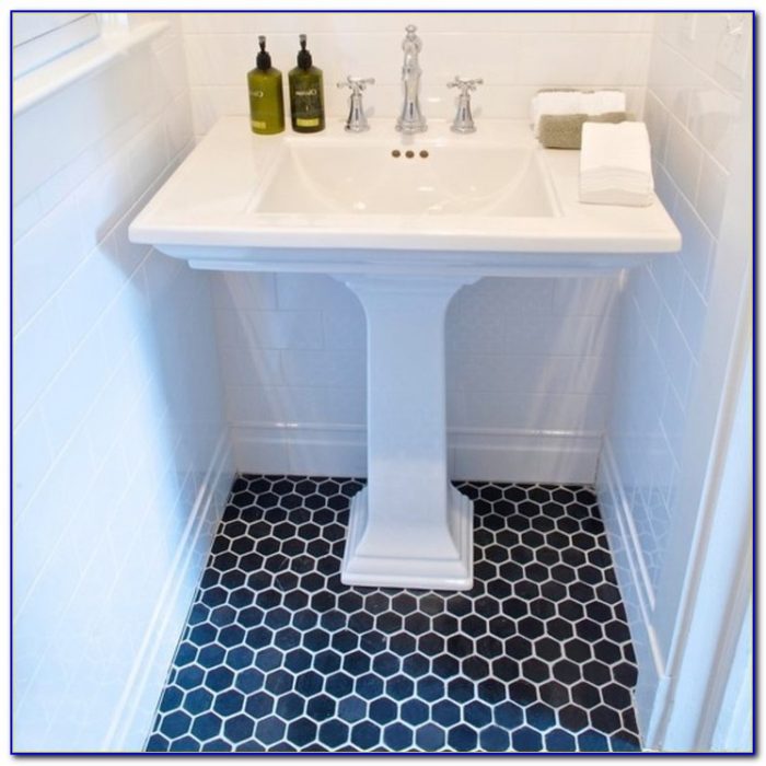 Large Hexagon Bathroom Floor Tiles 700x700 