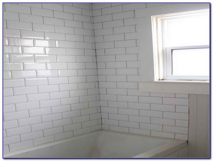 White Beveled Subway Tile Backsplash 700x530 