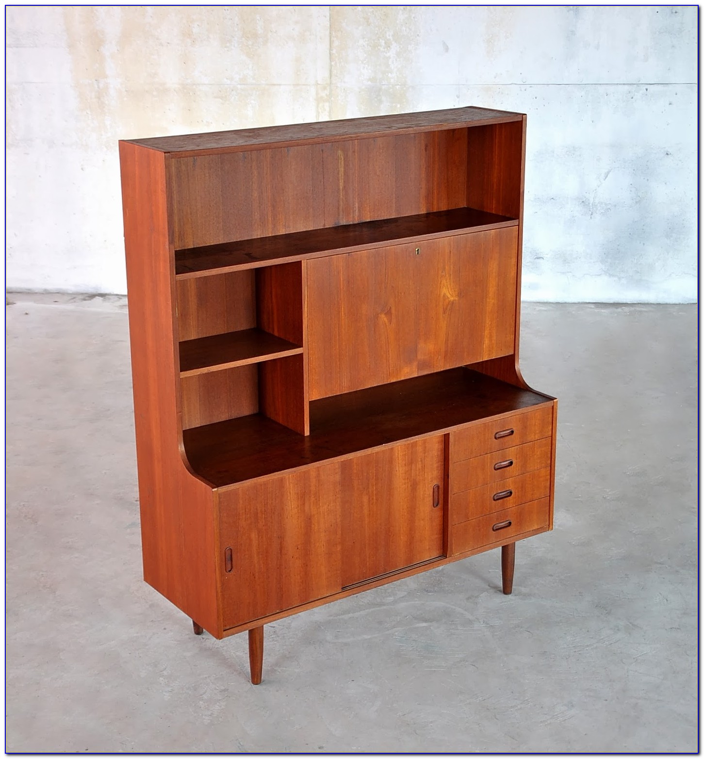 Mid Century Modern Desk With Hutch - Desk : Home Design Ideas #