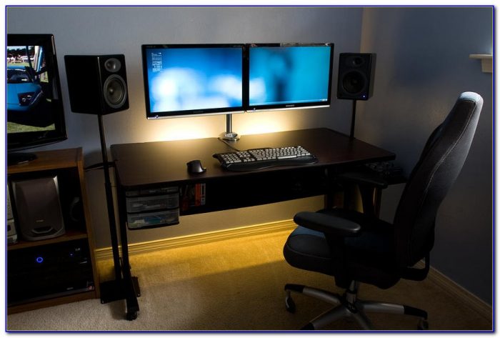 Best Office Desk For Dual Monitors - Desk : Home Design Ideas # ...