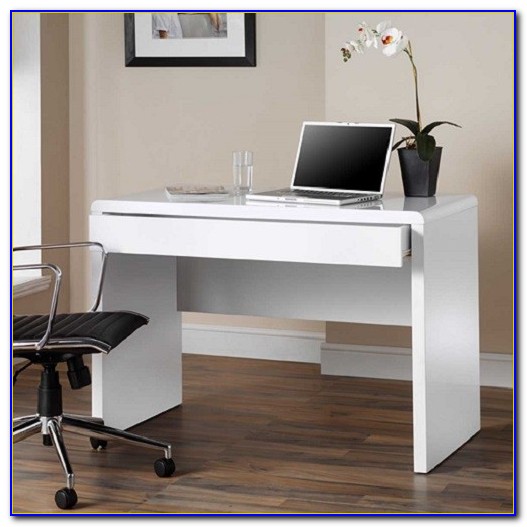 Michl High Gloss Finish Rotating Computer Desk In White - Desk : Home ...