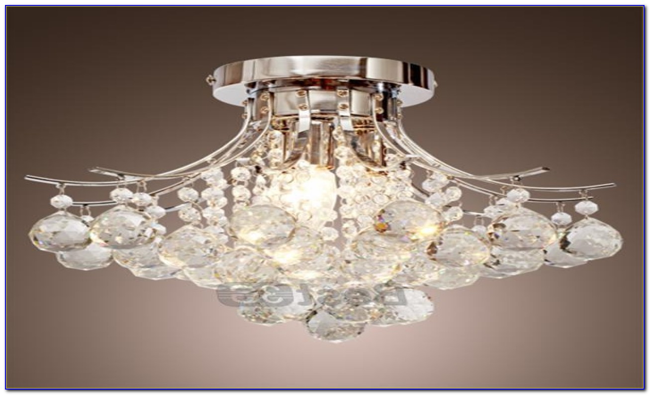 Small Flush Mount Crystal Chandelier - Ceiling : Home Design Ideas # ...